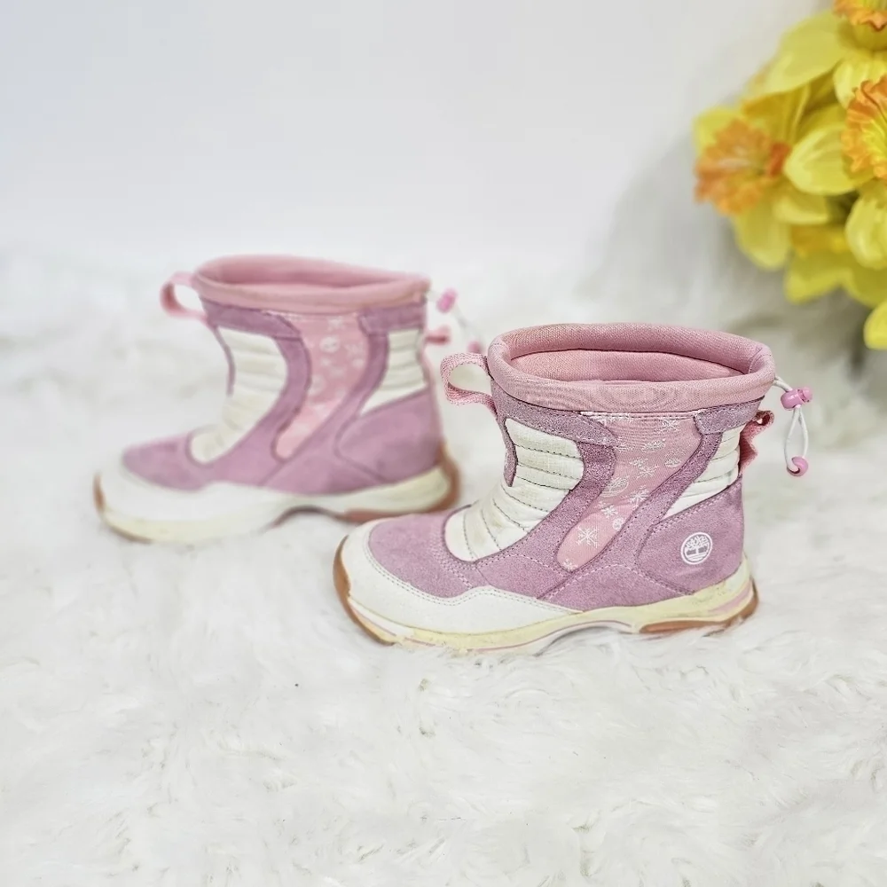 Timberland girls boots pink and white sz.2.5